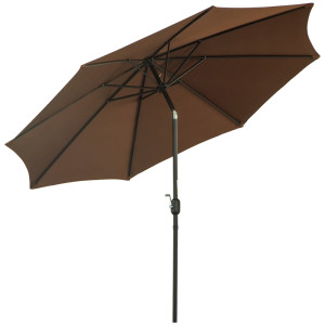 Tildasstore Parasoll 180/m² Polyester Brun Ø2,95x2,5 m