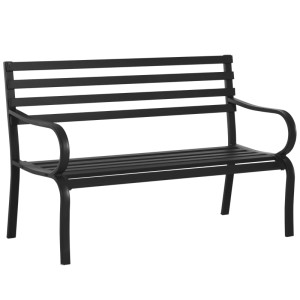 Tildasstore Trädgårdsbänk 2-sits svart 127x58x82 cm