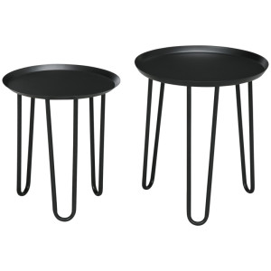 Tildasstore Sidbord x2 stapelbara svart