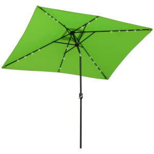 Tildasstore Parasoll LED-lampor 2,95x1,90x2,55 m grön