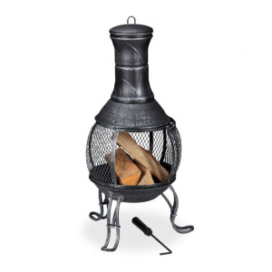Tildasstore Utomhuskamin gjutjärn 89x45x45 cm