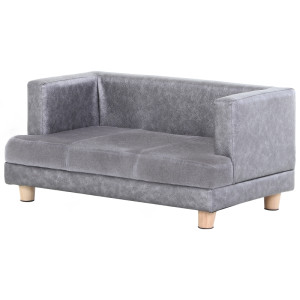 Tildasstore Modern hundsoffa läder Grå