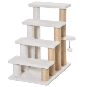 Tildasstore Djurtrappa 4-steg vit 60x40x64 cm