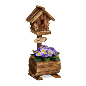 Tildasstore Fågelhus med blomkruka