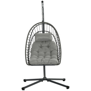 Tildasstore Hängstol med dyna 100x131x194 cm Ljusgrå