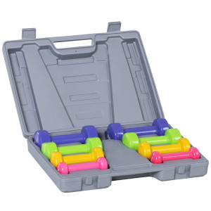 Tildasstore Hantelset 4 par hantlar med fodral 0,5 kg/1 kg/1,5 kg/2 kg