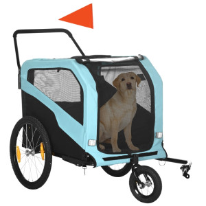Tildasstore 2i1 cykelvagn för hund och joggingvagn 170x77x90 cm