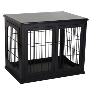 Tildasstore Hundbur trä 58.5x81x66 cm svart