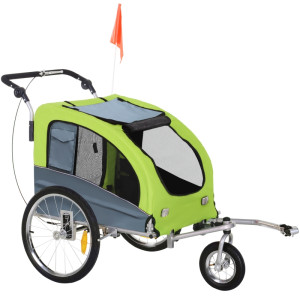 Tildasstore 2i1 cykelvagn hund hopfällbar 155x83x108 cm