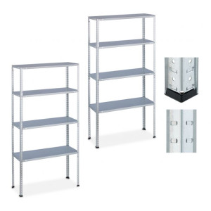Tildasstore Galvaniserade hyllor hög belastning 2-pack