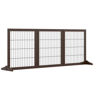 Tildasstore Hundgrind furu brun 185x36x71 cm