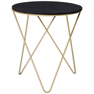Tildasstore Sidobord metall MDF Ø43x48 cm