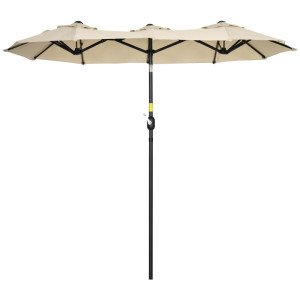 Tildasstore Parasoll Polyester/stål Khaki 285x147 cm