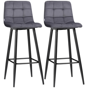 Tildasstore Barstolar 2 pack sammet 105 cm