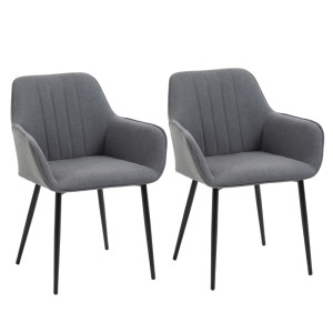 Tildasstore Matstol 2-pack mörkgrå 59,5x56,5x81 cm