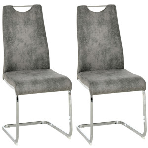 Tildasstore Matstol 2-pack polyestergrå 43,5x58,5x 98,5 cm