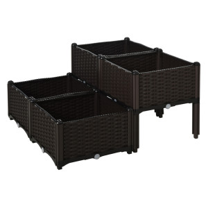 Tildasstore Planteringslådor x4 med dräneringshål