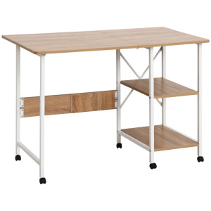 Tildasstore Fällbart skrivbord med hjul 107x55x76 cm