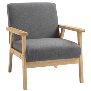 Tildasstore Fåtölj massivt trä grå 64x70x72 cm