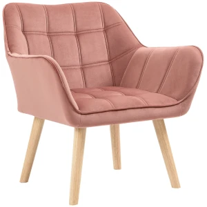 Tildasstore Fåtölj Skandinavisk sammet rosa