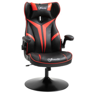 Tildasstore Gamingstol med gungfunktion 106-112 cm röd/svart