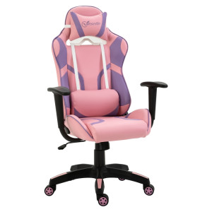 Tildasstore Ergonomisk gamingstol rosa/lila