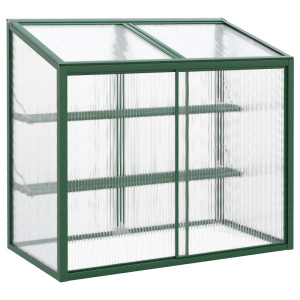 Tildasstore Växthus skjutdörr aluminiumram 100x60x98 cm