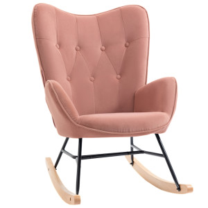Tildasstore Retro gungstol sammet Ek rosa
