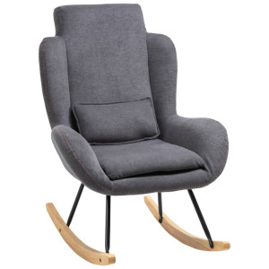 Tildasstore Gungstol/gungfåtölj mörkgrå 75x95x110 cm