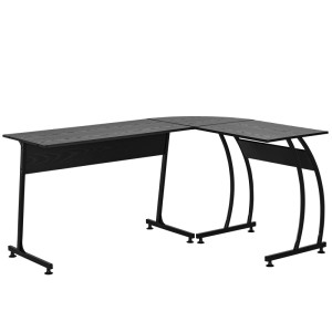 Tildasstore Hörnskrivbord svart 112,5x152x74 cm
