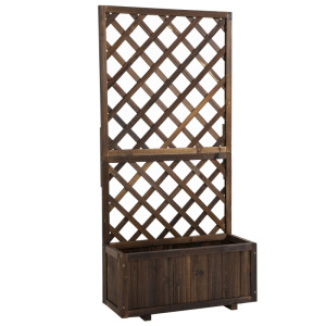 Tildasstore Planteringslåda med spaljé 72,5x31,5x149,5 cm