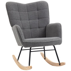 Tildasstore Retro gungstol berberfleece mörkgrå