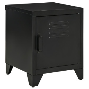 Tildasstore Sängbord industriell design metall svart 50x40x47,5 cm