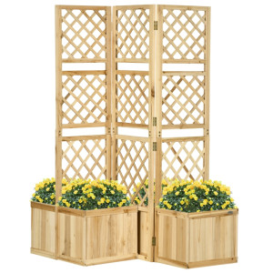 Tildasstore 4 blomlådor med spaljé 133x62x165 cm