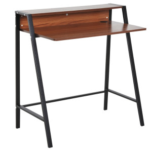 Tildasstore Skrivbord med skärmhylla 84x45x85 cm valnöt
