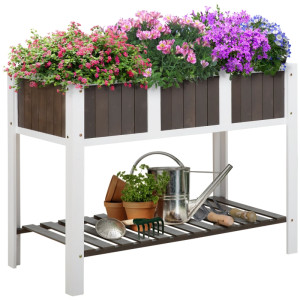 Tildasstore Planteringslåda med hylla 119x57x89 cm