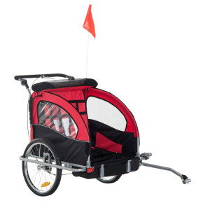 Tildasstore Cykelvagn för 2 barn 2i1 155x88x108 cm