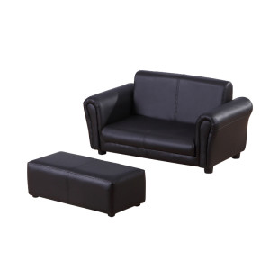Tildasstore Barnsoffa med fotpall konstläder