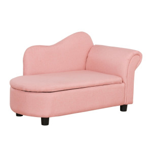 Tildasstore Barnsoffa med förvaringsfack rosa