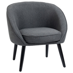 Tildasstore Fåtölj linnelook grå 71x65x75 cm