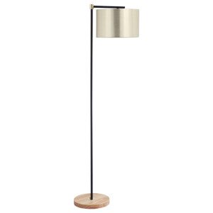 Tildasstore Golvlampa tygskärm guld/svart 48x32x152 cm