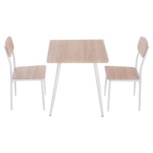 Tildasstore Matgrupp bord 2 stolar metallstomme