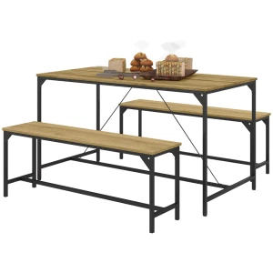 Tildasstore Matbord med 2 bänkar industridesign
