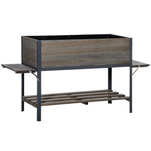 Tildasstore Planteringslåda 2 hopfällbara hyllor 140x46x75,5 cm
