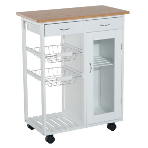 Tildasstore Köksvagn med vitrin 70x37x85 cm