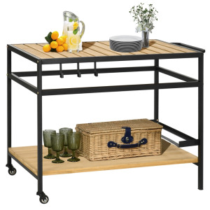 Tildasstore Serveringsvagn 107x65x80 cm svart