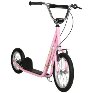 Tildasstore Sparkcykel med bromsar 16/12 tum rosa