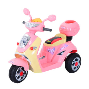 Tildasstore Elmotorcykel 6V 108x51x75cm (rosa + gul)
