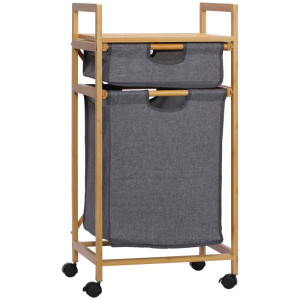 Tildasstore tvättkorg med 4 hjul 42x35x84,5 cm