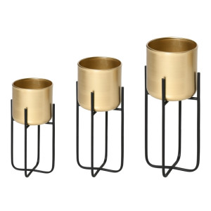 Tildasstore Blomställ x3 guld metall